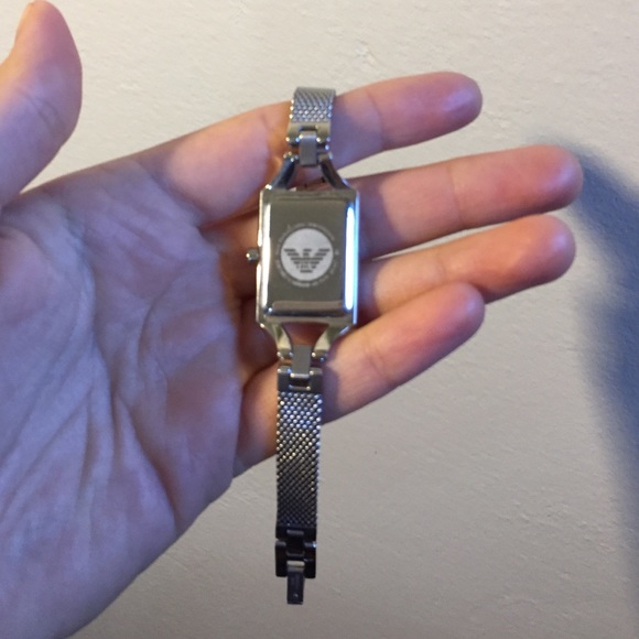 Ladies' original Emporio Armani square faced watch - Picture 2 of 4