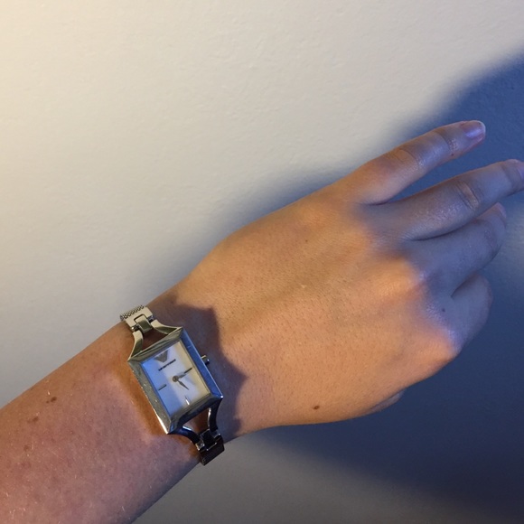 Ladies' original Emporio Armani square faced watch - Picture 3 of 4