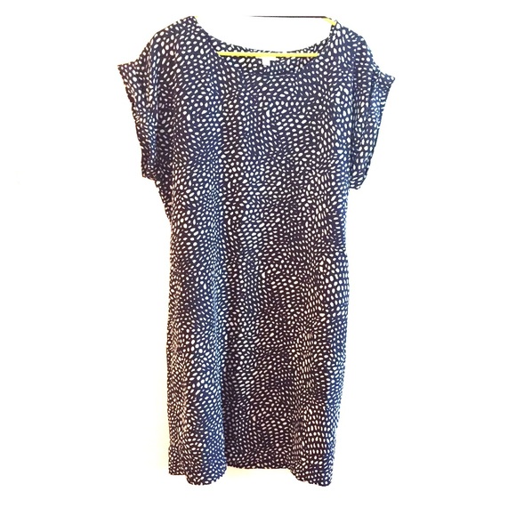 Gap sheath dress, navy and tan.