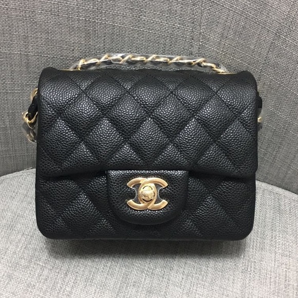 17cm mini crossbody black bag