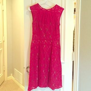 BCBG Maxazria Pink Lace Dress