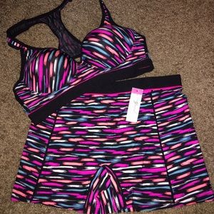 matching sports bra and shorts bundle.