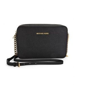 MICHAEL KORS LARGE SAFFIANO CROSSBODY LEATHER BAG