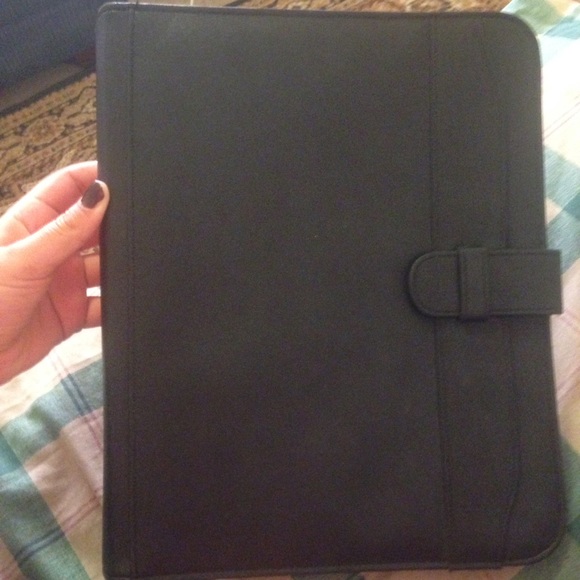 Black office binder portfolio