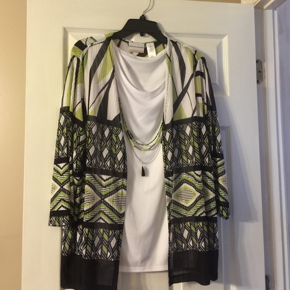 Silk shell with Cardigan