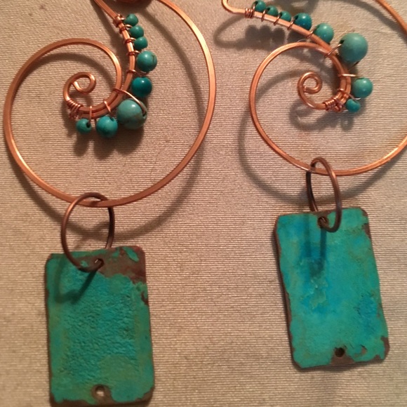 Handmade Copper Turquoise - Picture 3 of 4