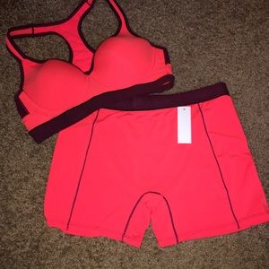 matching sports bra and shorts bundle