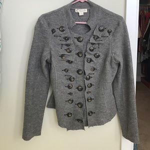 Boiled Wool Cardigan Jacket Sweater