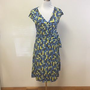 Ann Taylor polkadot wrap dress size medium