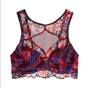 Floral Lace High Neck Bralette