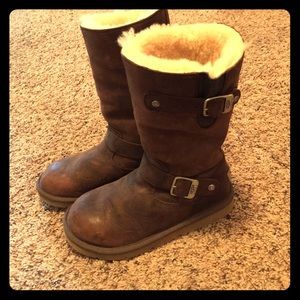 Ugg boots . Leather size 5.5 women's