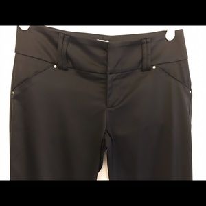Cache shiny black pant with rhinestones Sz 6
