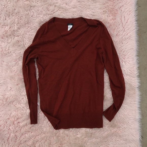 J.Crew dark orange sweater!