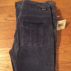 Grey/blue Guess flared corduroys