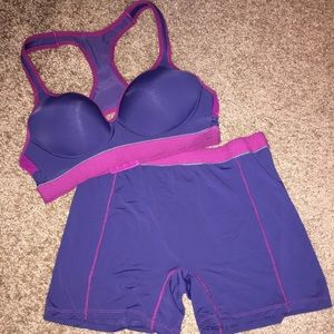 matching sports bra and shorts bundle
