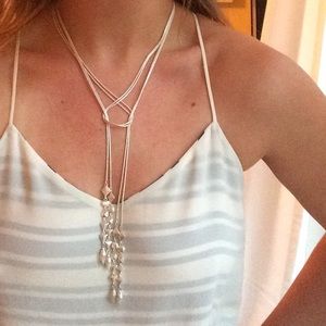 Stella&Dot Brynn Lariat Necklace - Silver