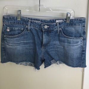 AG relaxed fit distressed Jean shorts