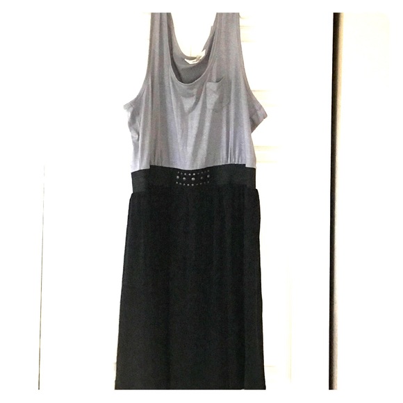Black and gray dress