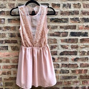 Blush Sparkle Party Dress