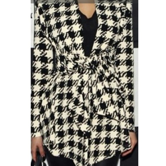 NEW ARRIVAL-> Soft Houndstooth Pattern Cardigan - Picture 3 of 3