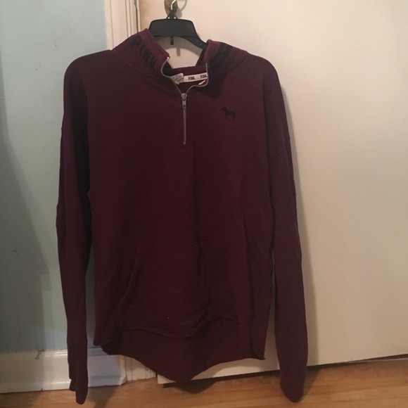 PINK maroon quarter zip