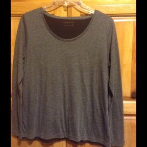 Long sleeved double color top