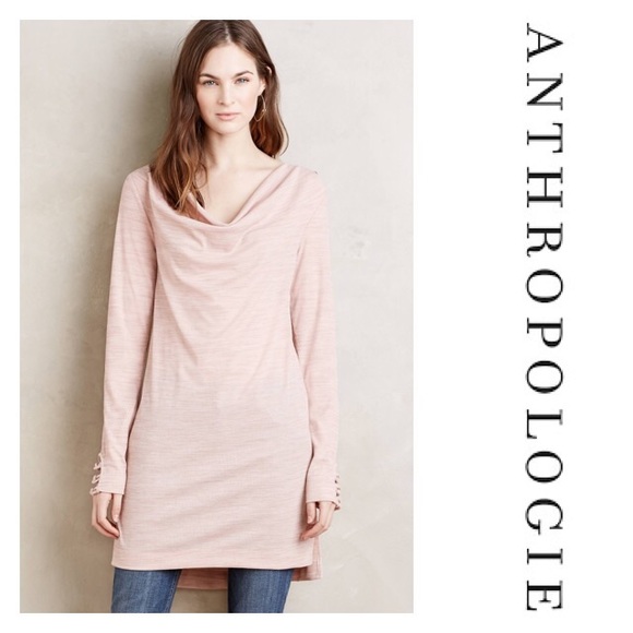 Pure + Good Rose Pink Jersey Cowled Neck Tunic NWT