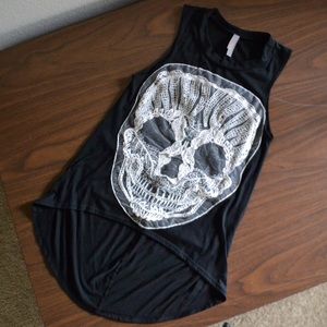 Black Skull Tank Top