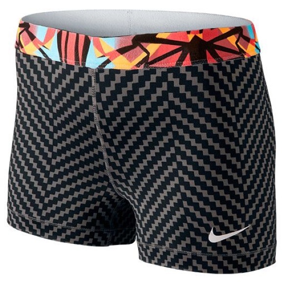 NWT Nike Pro Dri Fit running shorts grey zig zag