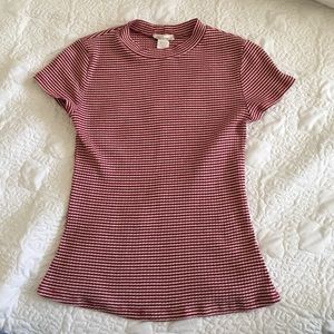 Red and white striped shirt