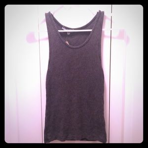 NWT Don't Ask Why from AE grey rib crop tank.