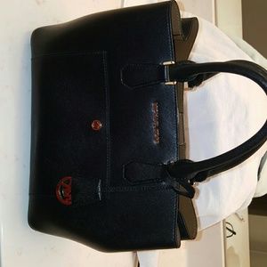 REDUCED small MK saffiano greenwich black tote/OBO