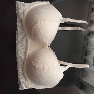 Never before work ivory lace bralete