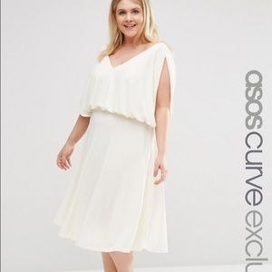Asos Curve midi dress in ivory NWT US size 20