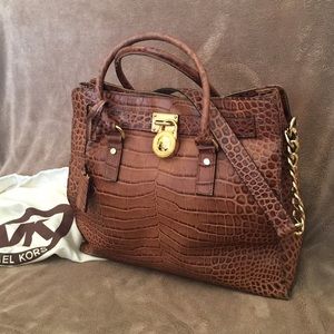 Michael Kors large leather Hamilton tote