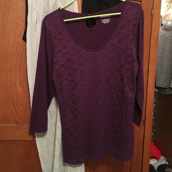Merona Extra Large purple shirt with lace