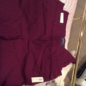 Burgundy ankle length pants