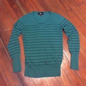 Teal V-neck sweater