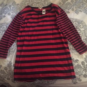 Gap striped quarter-sleeve shirt