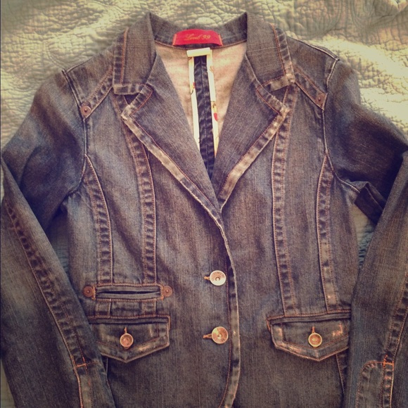Denim blazer-style jacket, size S.