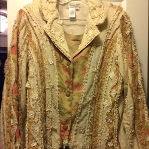 Khaki and rose blazer