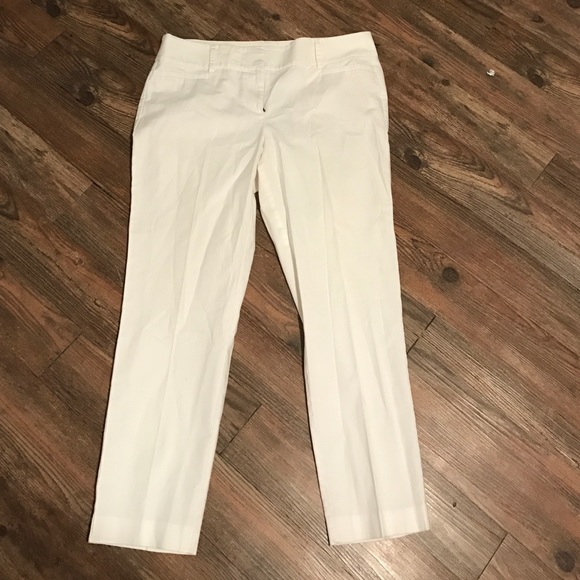Ann Taylor Loft original ankle white pants