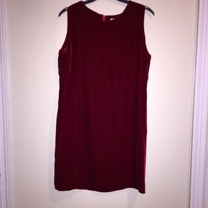 Red velvet dress