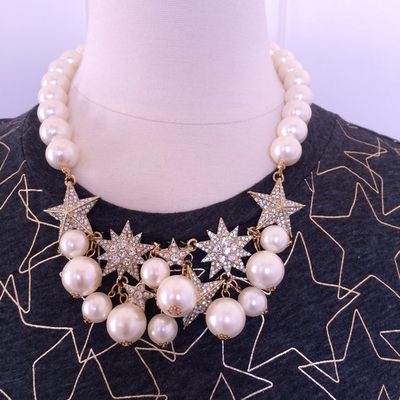 T&J Designs Jewelry - 1 LEFT!! Pave & Faux Pearl Star Necklace