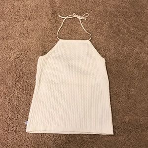 Luxurious white Ralph Lauren halter top.