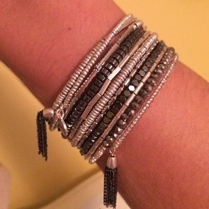 Stella&Dot Celine Wrap Bracelet - Silver