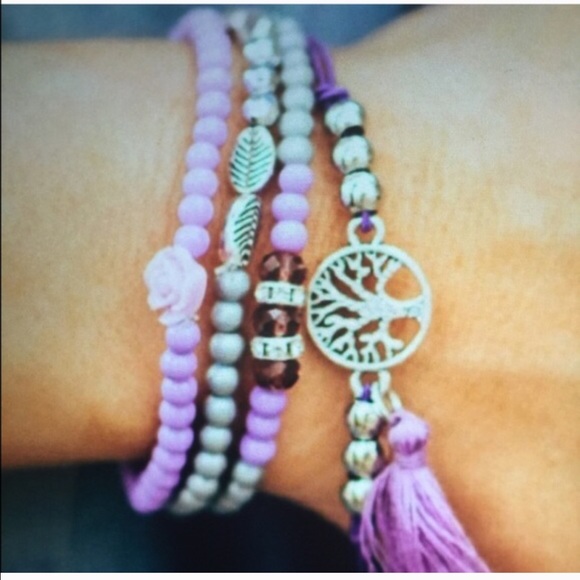 BOHO 4 BRACELET LAYERING SET - Picture 2 of 3