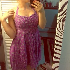 pleated halter top  dress