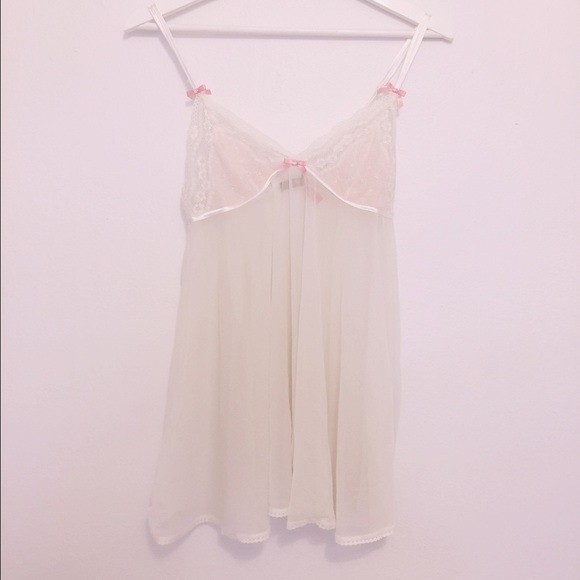 Betsy Johnson small nighty white sheer
