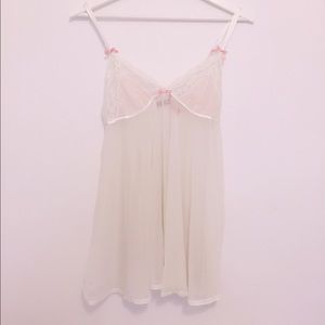 Betsy Johnson small nighty white sheer